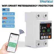 2P 63A TUYA WiFi Smart Circuit Breaker Earth Leakage Over Under Voltage Protector Relay Device Switc