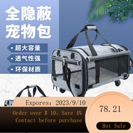 NEW Xiaomei Cat Bag Portable Large Capacity Pet Outsourcing Cat Cage Dog Handbag Flight Case Cat Bag Pet Trolley Bag C
