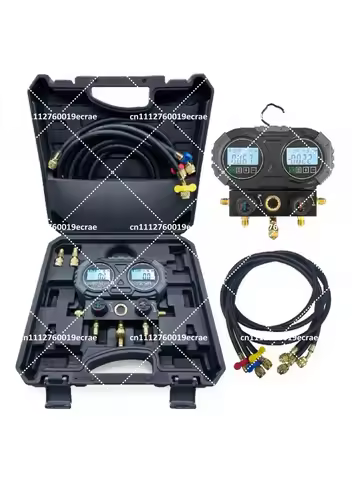 HVAC Manifold Gauge Set with 5FT Hoses for R134A R410A R1234YF R290 R600