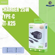 ROBOT RT-X25 FAST CHARGER GaN 25W With Data Cable Type-C To Type-C 150cm