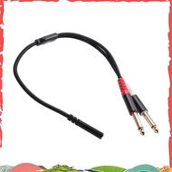 3.5mm to Dual 6.5mm Adapter 3.5mm Audio Aux Cable Double 6.35 1/4 inch Mono to Stereo 1/8 inch 3.5mm