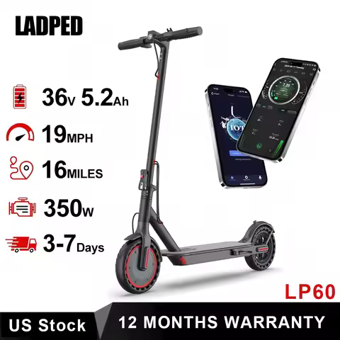 AOVOPRO LADPED LP60 Electric Scooter 350W 19mph Max Speed 8.5inch tire Folding Electric Scooter 16mi