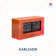 Karlsson, Flip clock Boxed acrylic neon orange 透明橙翻頁鐘