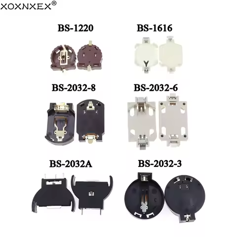 5PCS BS-3 BS-6 BS-8 3V BS-1616 CR1220 CR2025 CR2032 Button Battery ibuw Socket Holder Battery Storag