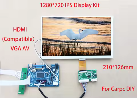 9 Inch IPS Display Touch Kit For Carpc DIY 1280*720 HDMI(Compatible) VGA AV WIn7 8 10 Raspberry Pi 2