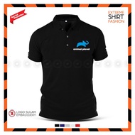 Polo T-Shirt Sulam Animal Planet Logo Wild Life Discovery Children Movie TV Channel Baju Lelaki Cott
