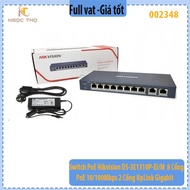 Hikvision DS-3E1310P-EI/M PoE Switch – 8 10/100Mbps PoE Ports + 2 Gigabit UpLink Ports – Cloud Manag
