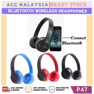 🇲🇾*Ready Stock*💯% Original P47 Wireless Bluetooth Headset P47 Bluetooth Gaming Headphone Wireless He