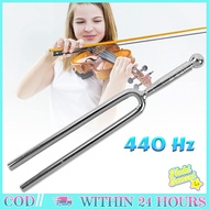 Tala Tuning Fork Musical Instrument 440Hz Standard Tuning Violin Piano Hearing Test Silver 12cm