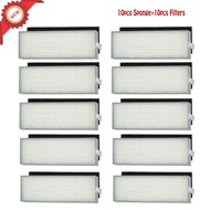 10pcs Sponge+10pcs Filters for ILIFE Chuwi ILIFE A4 A4S A6 Robot Vacuum Cleaner HEPA Filter Cleaning