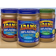 Adam Adams Adam's Non GMO Gluten Free American USA Peanut Butter