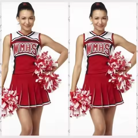 Girl Cheerleader Costume Glee Style Cheerleading Varsity Cheerios Costume Fancy Dress Uniform High s