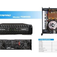 Power Amplifier 2 Channel Zetapro TD2000 TD 2000 TD-2000 class TD