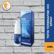 TEFIN TERBINAFINE HCI SPRAY 15ML - ANTI FUNGAL/ ATHLETE FOOT  TREATMENT [EXP: 10/2026]