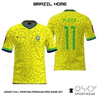 Jersey BRAZIL HOME JERSEY Ball World Cup 2022-2023 FREE NAME SET
