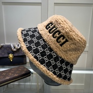 Chanel4444 Black White Double C Plush Bucket Hat