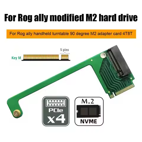 For ASUS Rog Ally Handheld Transfer Board 90 Degrees M2 Transfercard Modified NVME 2280 Hard Drive E