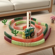 Yuerbao Domino Train for Kids – Automatic Domino Set with Stacking Toy Blocks Yuerbao Kereta Domino 