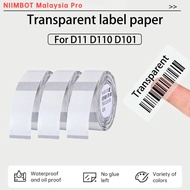 NIIMBOT D11/ D110/D101 Label Sticker Transparent Paper Waterproof and oil-proof Label Stickers