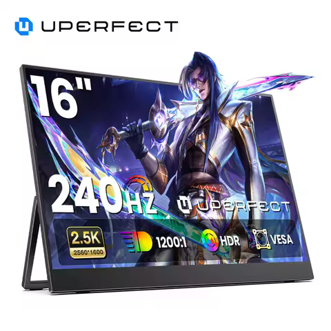 UPERFECT 16' 2.5K 240Hz Portable Gaming Monitor 16:10 IPS Screen With Type-C Mini HDMI Second Displa