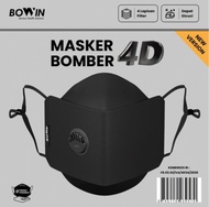 Bowin Masker Bomber Anti Bakteri (Masker Kain 4 Lapis) 4D NEW VERSION