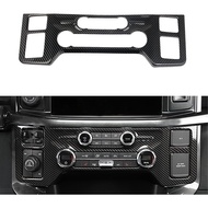 Keptrim for 2021 2022 2023 2024 2025 Ford F-150 ABS Carbon Fiber Air Conditioning Vent Outlet Panel 