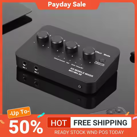 Portable Karaoke Microphone Mixer 3.5mm AUX BT Connection Digital Audio Sound Karaoke Machine for DJ