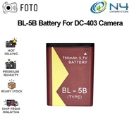 FOTO BL-5B Battery For CCD DC-403 DC403 Digital Camera 3.7V 750mAh Battery