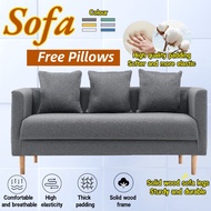 【Send Pillows】Sofa Small sofa 3 seater sofa Single sofa 2 seater Sofa fabric sofa Nordic modern simple cloth Single and double sofa