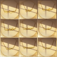 J to N Name Stainless Gold Plated Necklace Personalized Name 60plus name Available 18inch/45cm
