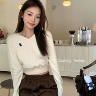CQ31 RR High Waist V-Neck Sweater - Slim-Fit Design for Women 2026