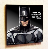 Superhero Ben Affleck Poster Pop Art for Decor with Motivational Quotes Printed gift idea