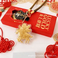 Bag Decoration Rich Gift New Style Gift Gold Flower Pendant Pure Gold 999 Small ee-08 Keychain Hangi