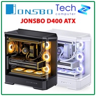 Jonsbo D400 ATX Mid Tower Case – Black / White – Tempered Glass