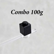 Combo 1 ounce of 1x1 tall black tiles