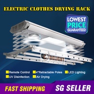 local seller smart automated laundry rack system w/light dryer heater UV light, LED light premium auto matic laundry rack