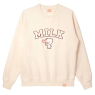 Milk Mocha Bear Varsity Crewneck - Milk