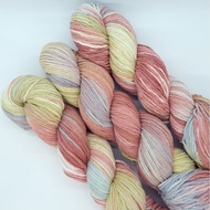 Cotton Linen Knitting Yarn BIG Dk Hand DyedOMBRE - Gardenia