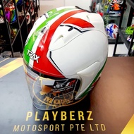 TRAX *PSB APPROVED TR03ZR WHITE ITALIA HELMET