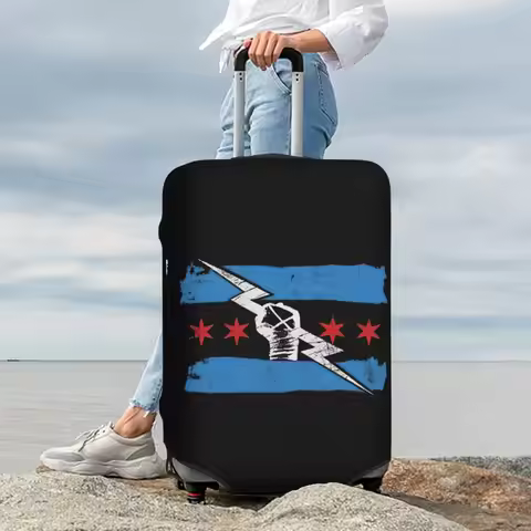 CM Punk WWE 2023 Suitcase Cover Protection Elastic Trip Luggage Protector Covers for 18-32 Inch