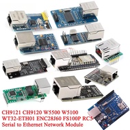 Serial to Ethernet Network Module CH9121 Mini ENC28J60 W5500 RC5 WT32-ETH01 FS100P LAN8720 CH9120 XL
