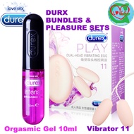 [Discreet Packaging and Combo Value Deal] Durex Play 11 Dual-Head Vibrating Egg Sex Toys - Powerful Vibrator Masturbator - Clitoris Stimulator - Women / Couples
