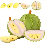 Durian Fruit Shape Plush Toy Attracting Attention Durian Decompression Toy Tearable Plush Doll
