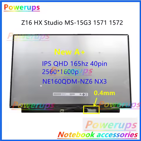 New A+ Laptop LCD/LED Screen/Display For MSI Creator Z16 HX Studio A13VG-018AU MS-15G3 MS1571 1572 N