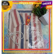 NHYXS - Women Blouse Kemeja Aileen Cotton Long Sleeve Stripe Jalur