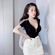 [HCM]Áo Xẻ Ngực Dây Kéo SIÊU IU