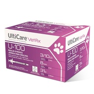UltiCare VetRx U-100 Pet Insulin Syringes, Comfortable & Accurate Dosing of Insulin for Pets, Compat