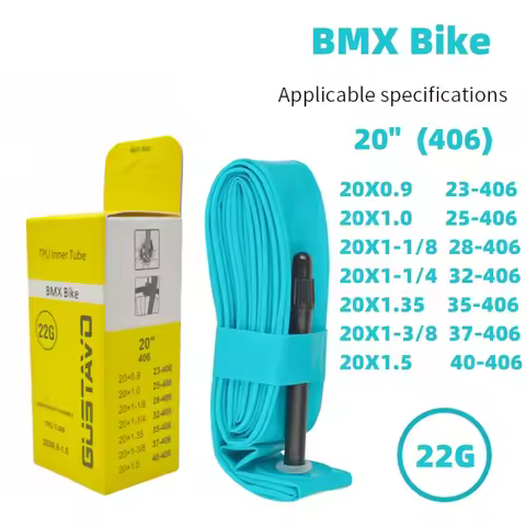 GUSTAVO BMX Bike Folding Bicycle TPU Tube 20X0.9-1.5/20X1.75-2.5 (406) 45mm 65mm Length French Valve