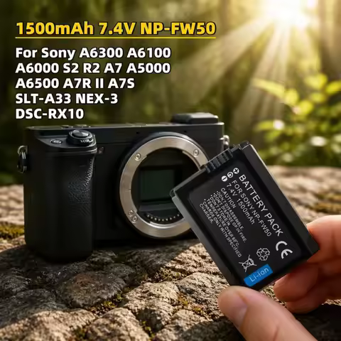 Fast Shipping New 1500mAh 7.4V NP-FW50 Replacement Battery For Sony A6000 A6300 A6500 A7 A7R II A7S 