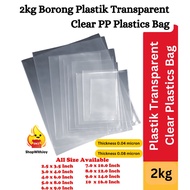 【ShopWithJoy】2kg Borong Plastik Transparent Clear Plastics Bag Poly Plastic Bag PP Plastics
